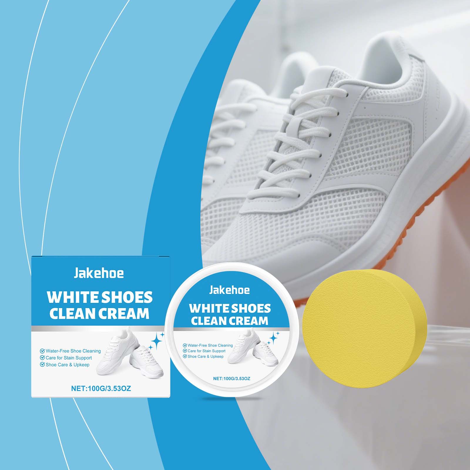 Sneaker Care Whitener - White Shoe Cleaner Cream Sneaker Stain