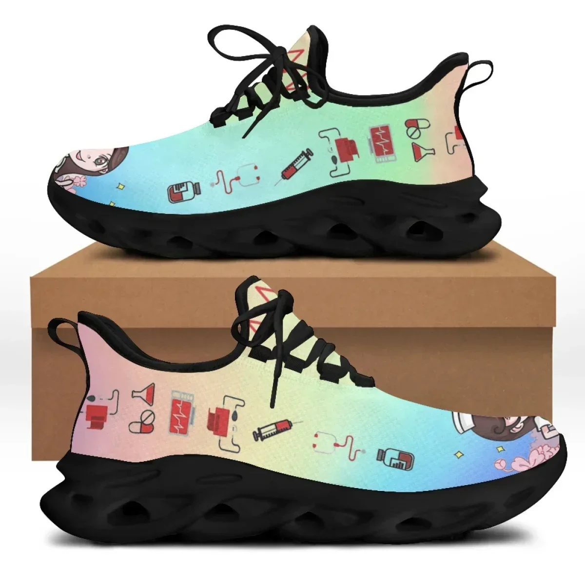 Sneaker Career - Brand Design Women Medical Print Nursing