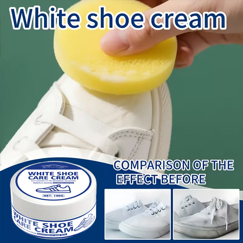 White Sneaker Care Cream with  - Sneaker Care Whitener recension och pris