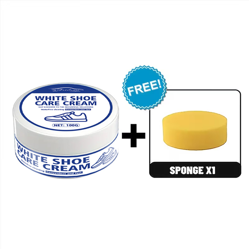 White Sneaker Care Cream with  - Sneaker Care Whitener recension och pris