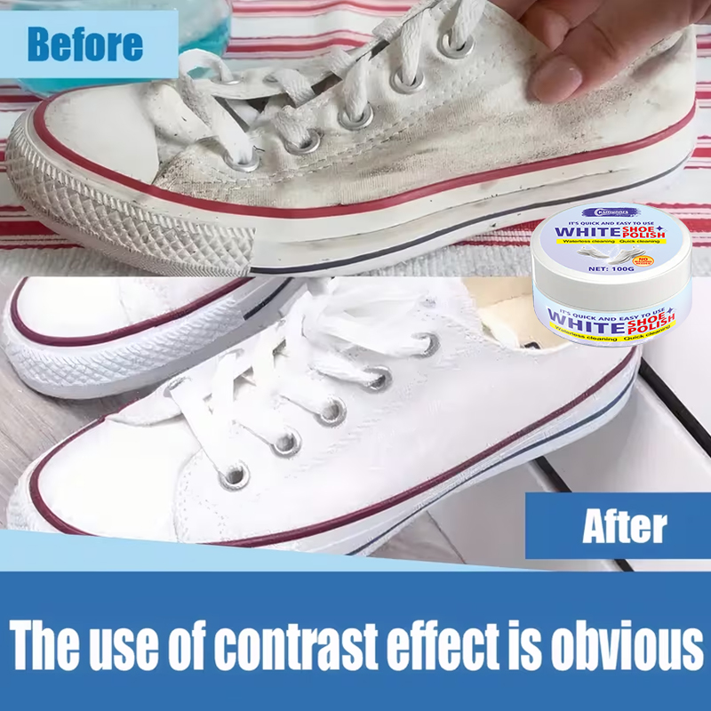 White Shoe Care Cream, Polishi - Sneaker Care Whitener recension och pris