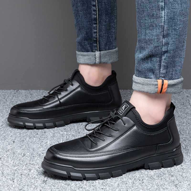 Men's Black Faux Leather Warm  - Sneaker Career recension och pris